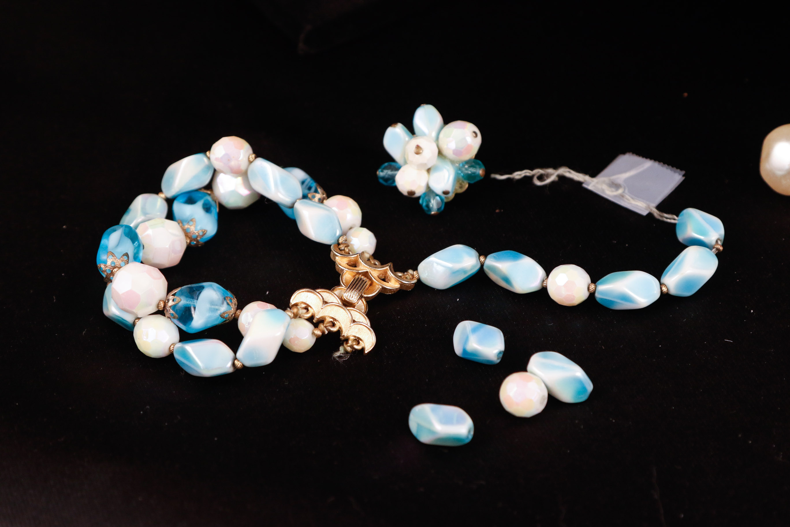 Faux Pearl and Givre Glass Bead Necklaces Collection