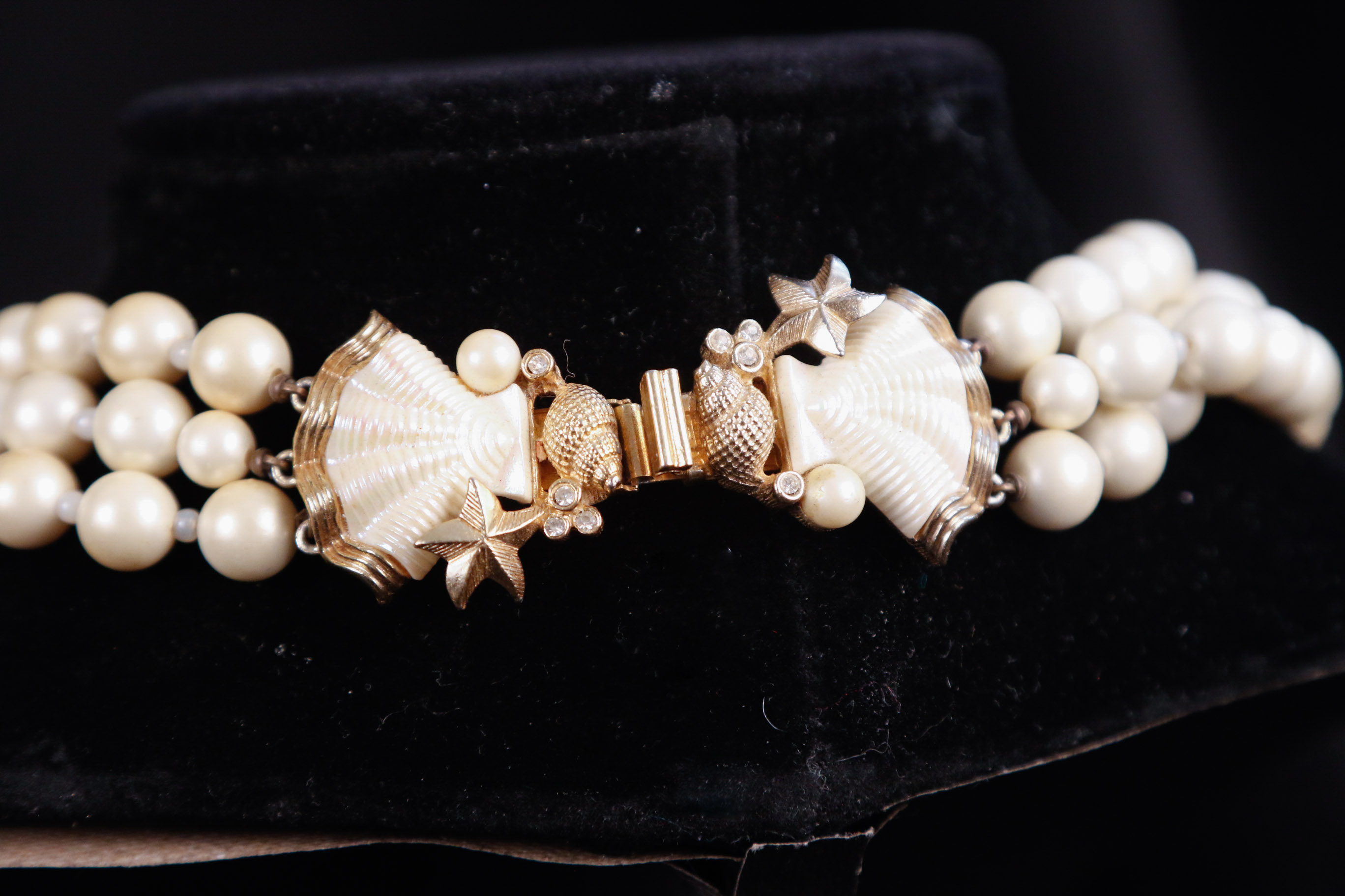 Faux Pearl and Givre Glass Bead Necklaces Collection