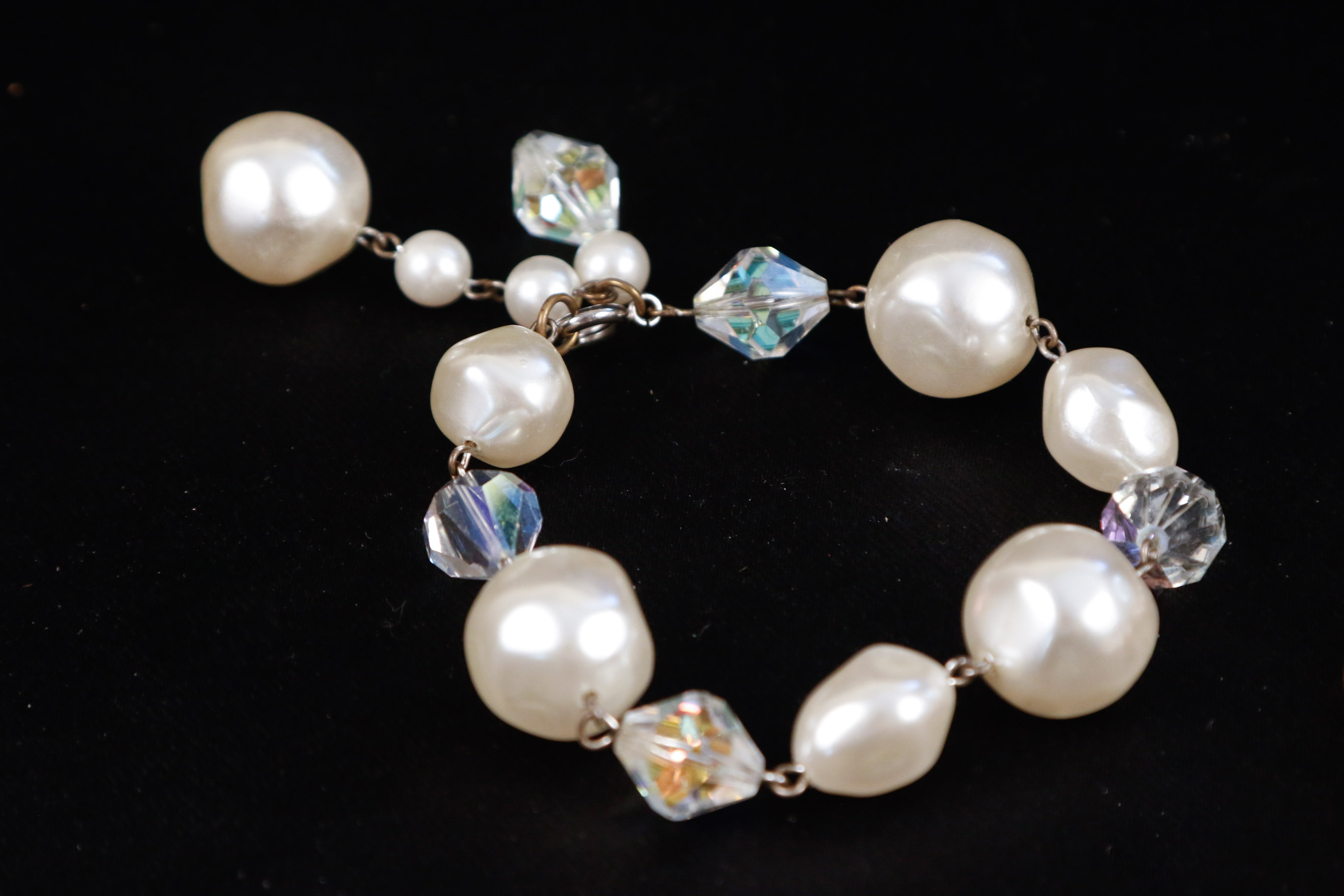 Faux Pearl and Givre Glass Bead Necklaces Collection