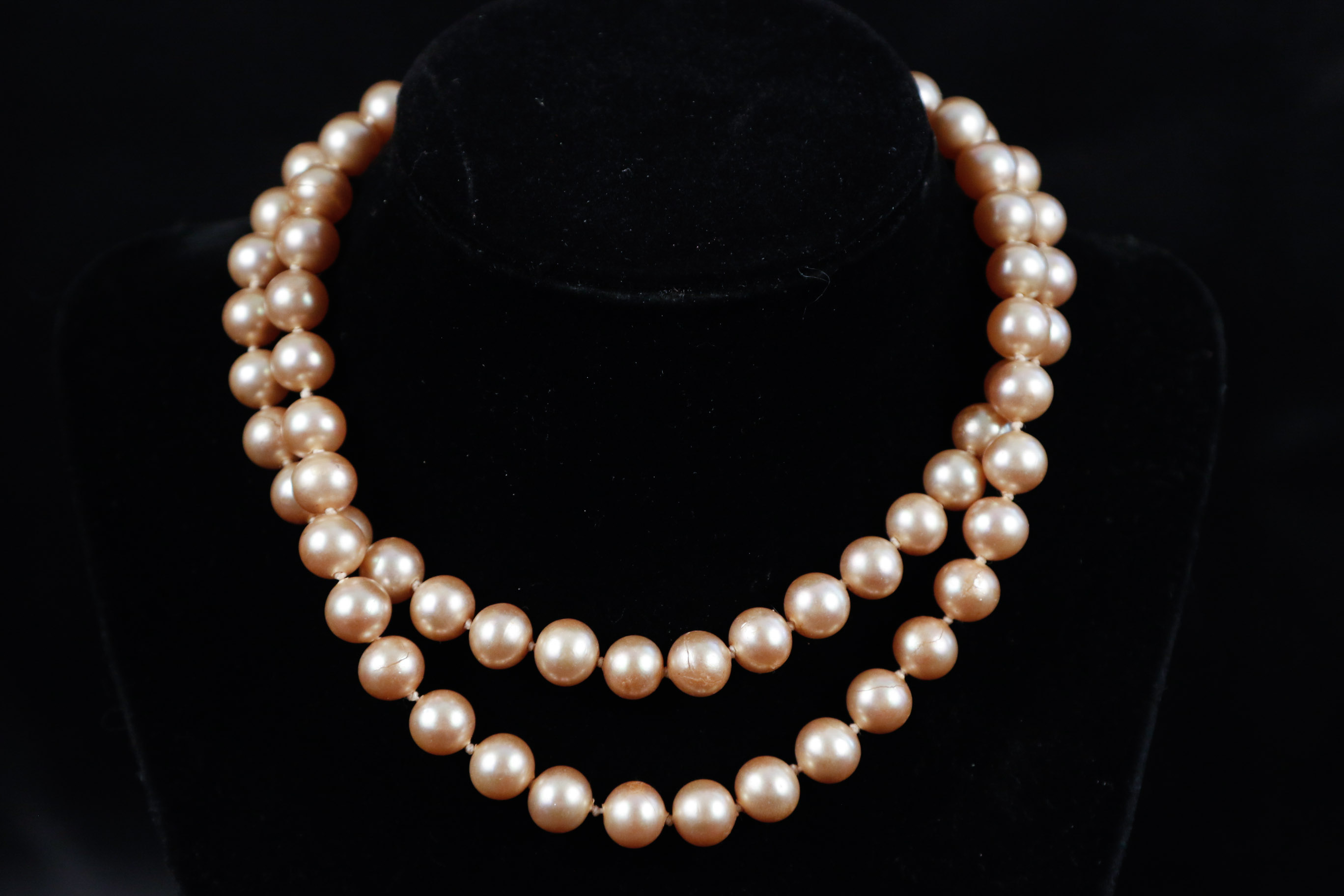 Faux Pearl and Givre Glass Bead Necklaces Collection