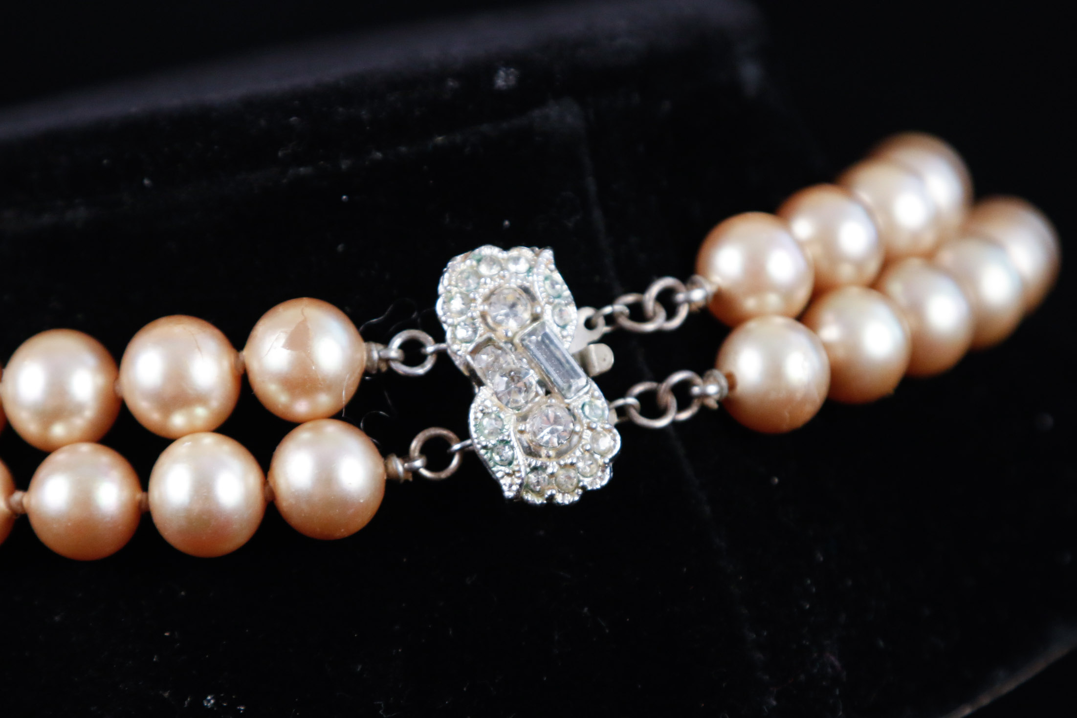 Faux Pearl and Givre Glass Bead Necklaces Collection