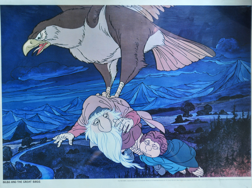 Vintage 1977 " The Hobbit: Bilbo and the Great Birds" Movie Poster