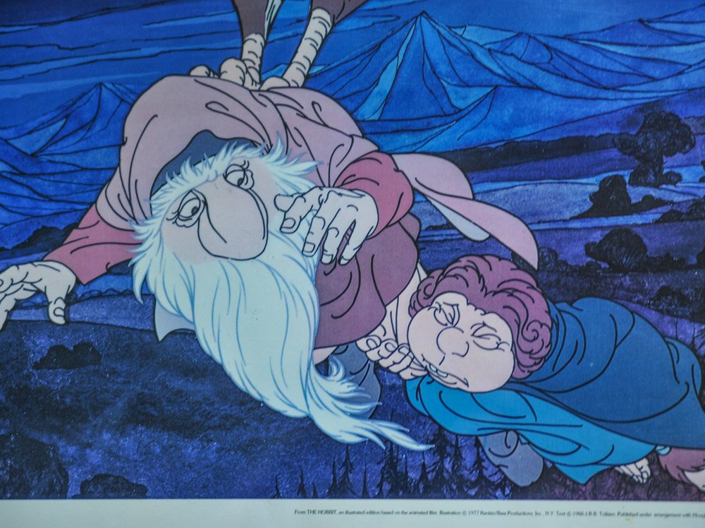 Vintage 1977 " The Hobbit: Bilbo and the Great Birds" Movie Poster