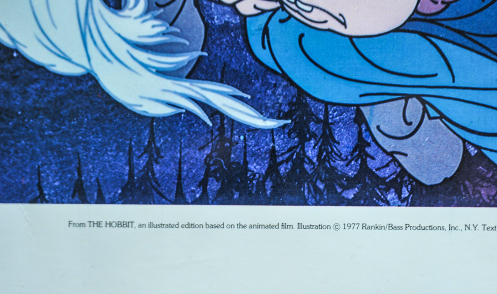 Vintage 1977 " The Hobbit: Bilbo and the Great Birds" Movie Poster