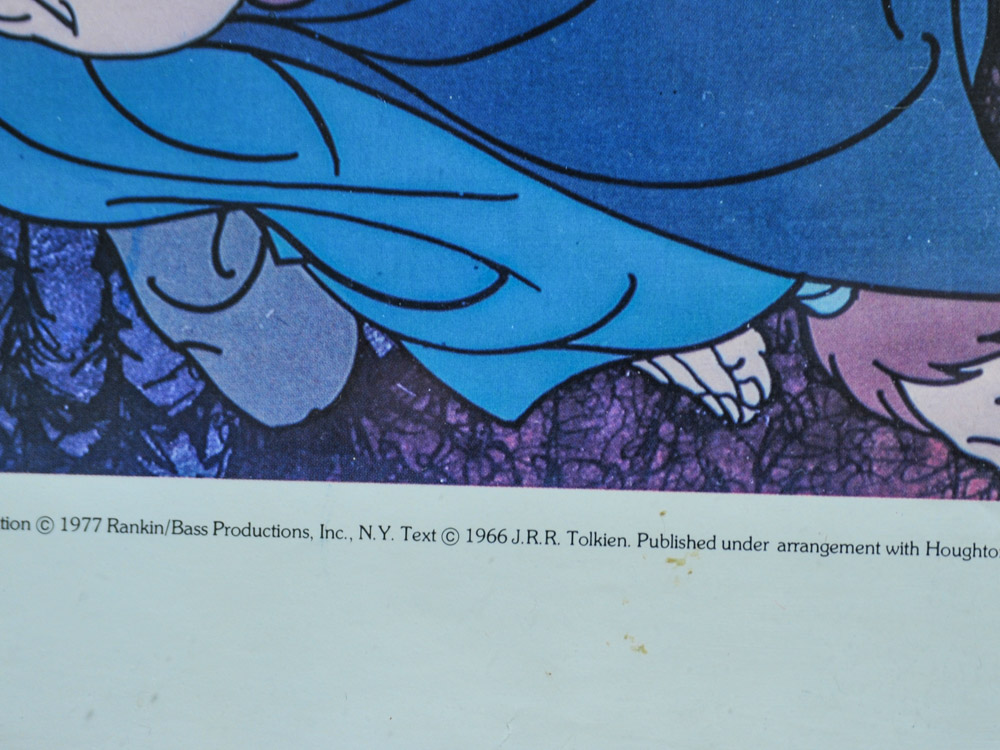 Vintage 1977 " The Hobbit: Bilbo and the Great Birds" Movie Poster