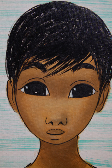 Original Carlo Carando Painting of Boy at Docks