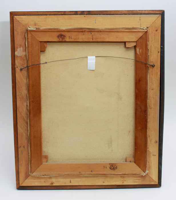 Original Carlo Carando Painting of Boy at Docks