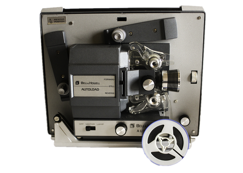 Bell and Howard 8MM Projector and Film Editor