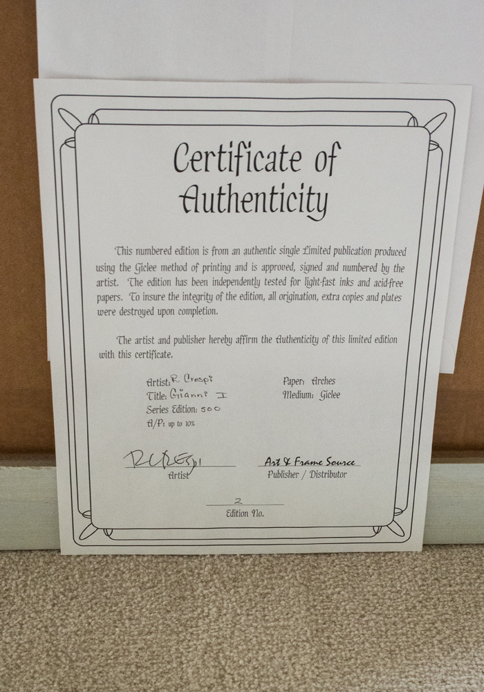 Pair of Limited Signed Prints by R. Crespi