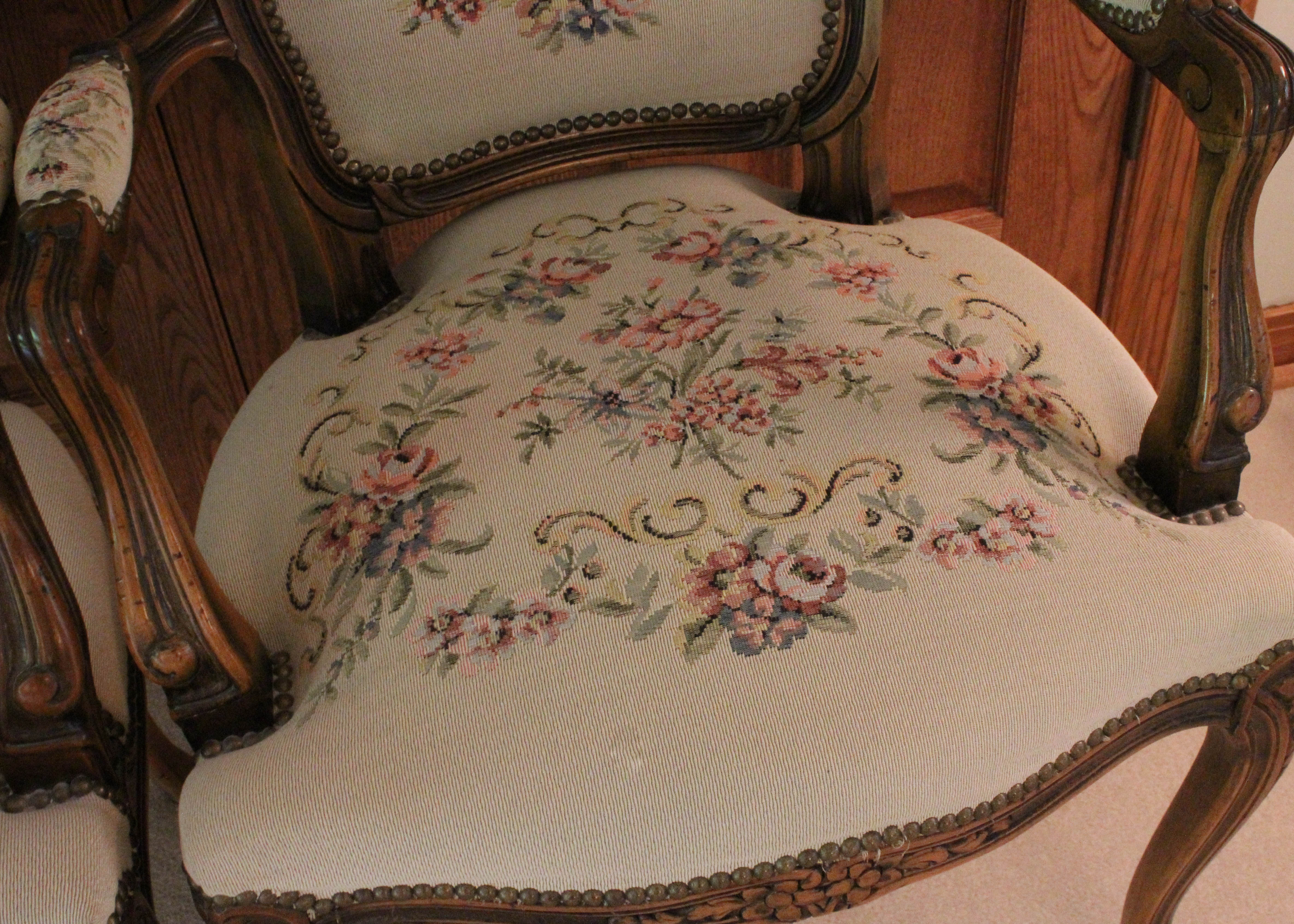 Pair of Louis XVI Style Armchairs