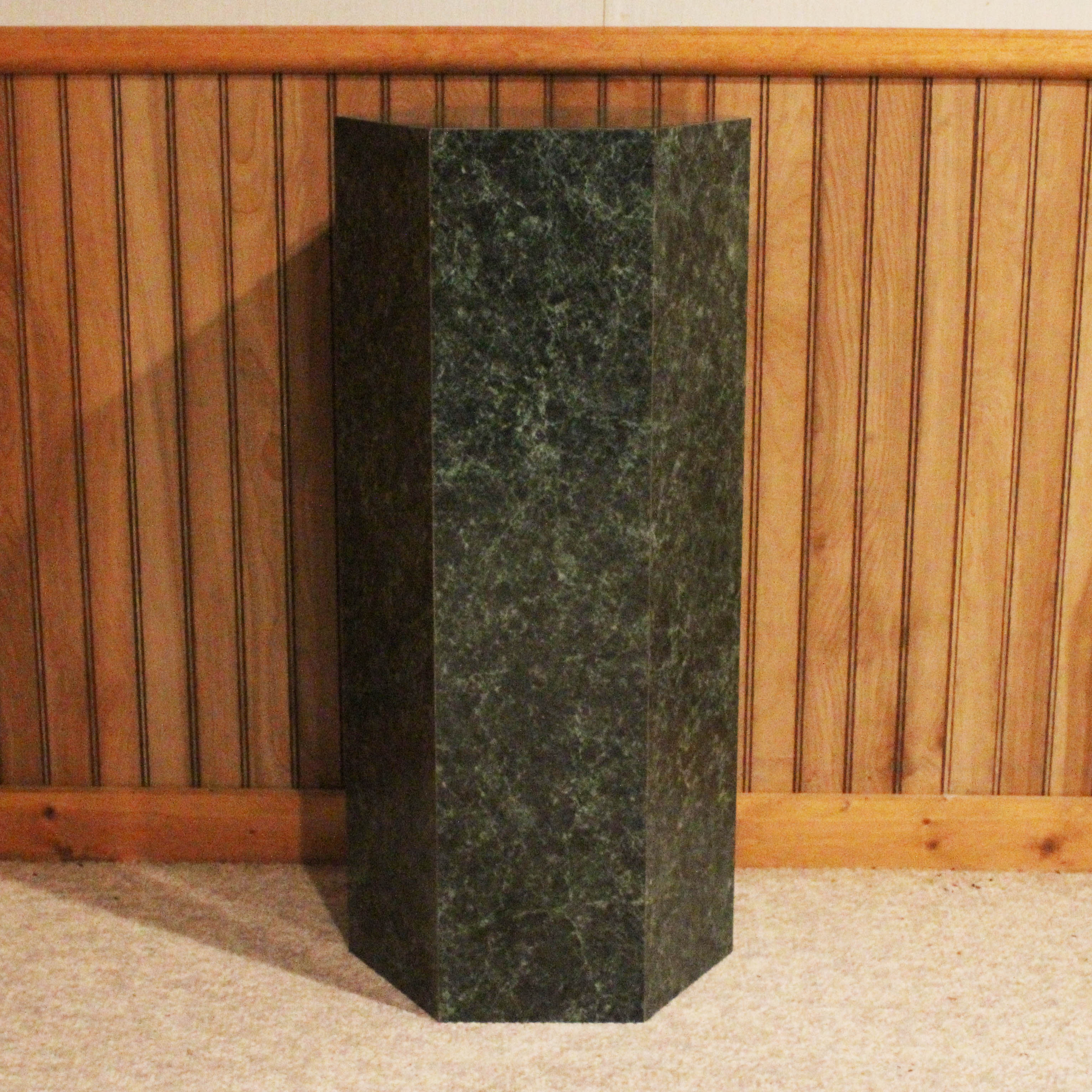 Faux Marble Octagonal Pedestal