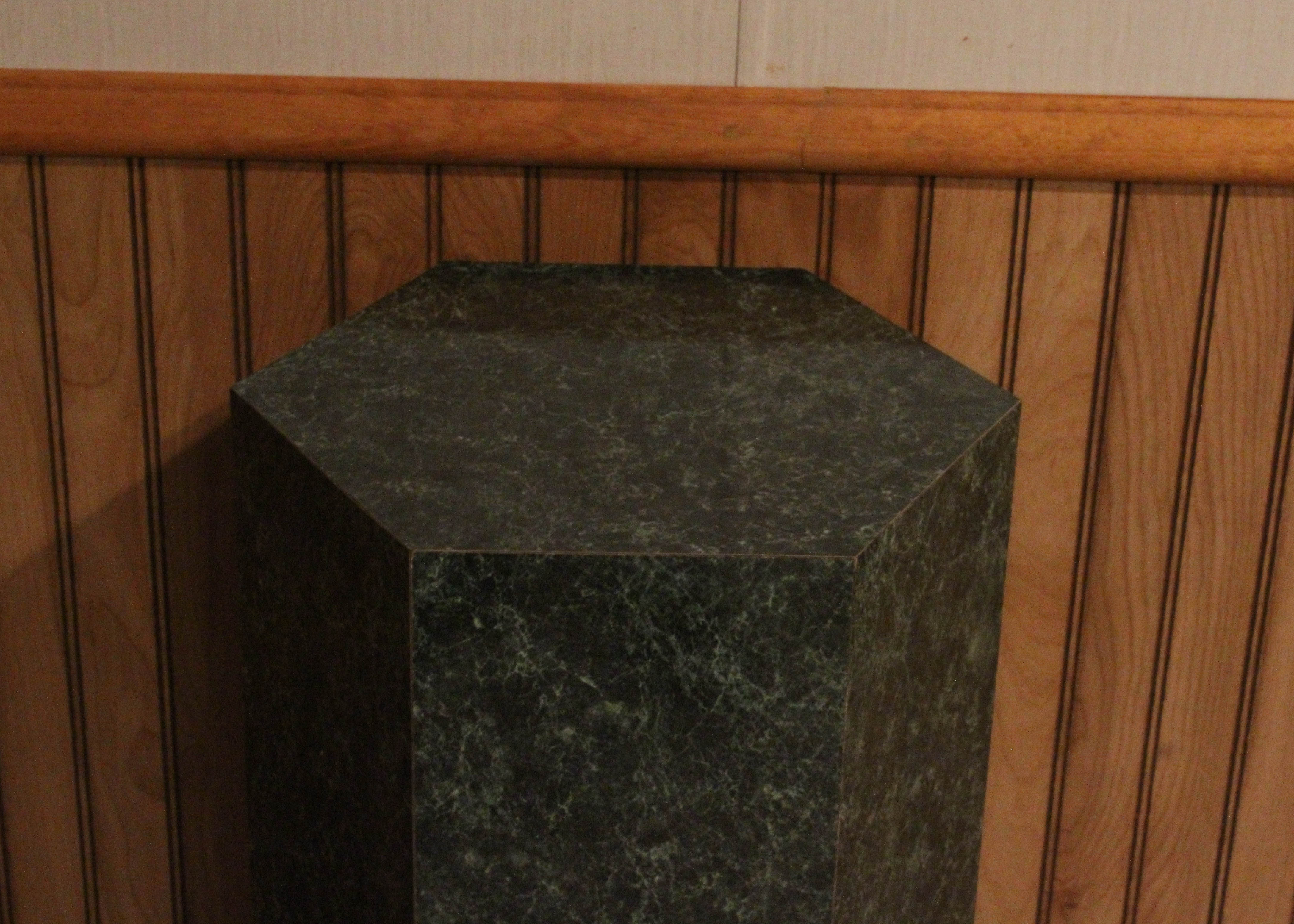 Faux Marble Octagonal Pedestal
