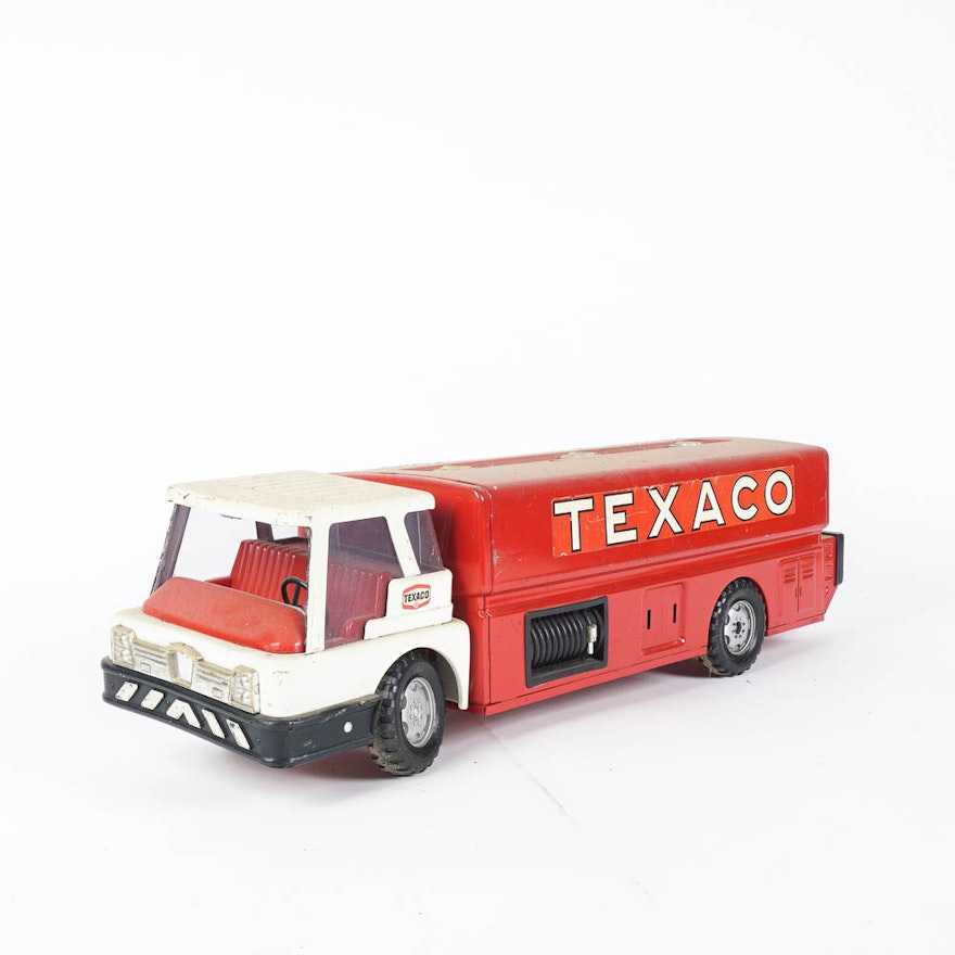 1960's Texaco Brown and Bigelow Jet Fuel Toy Tanker Truck