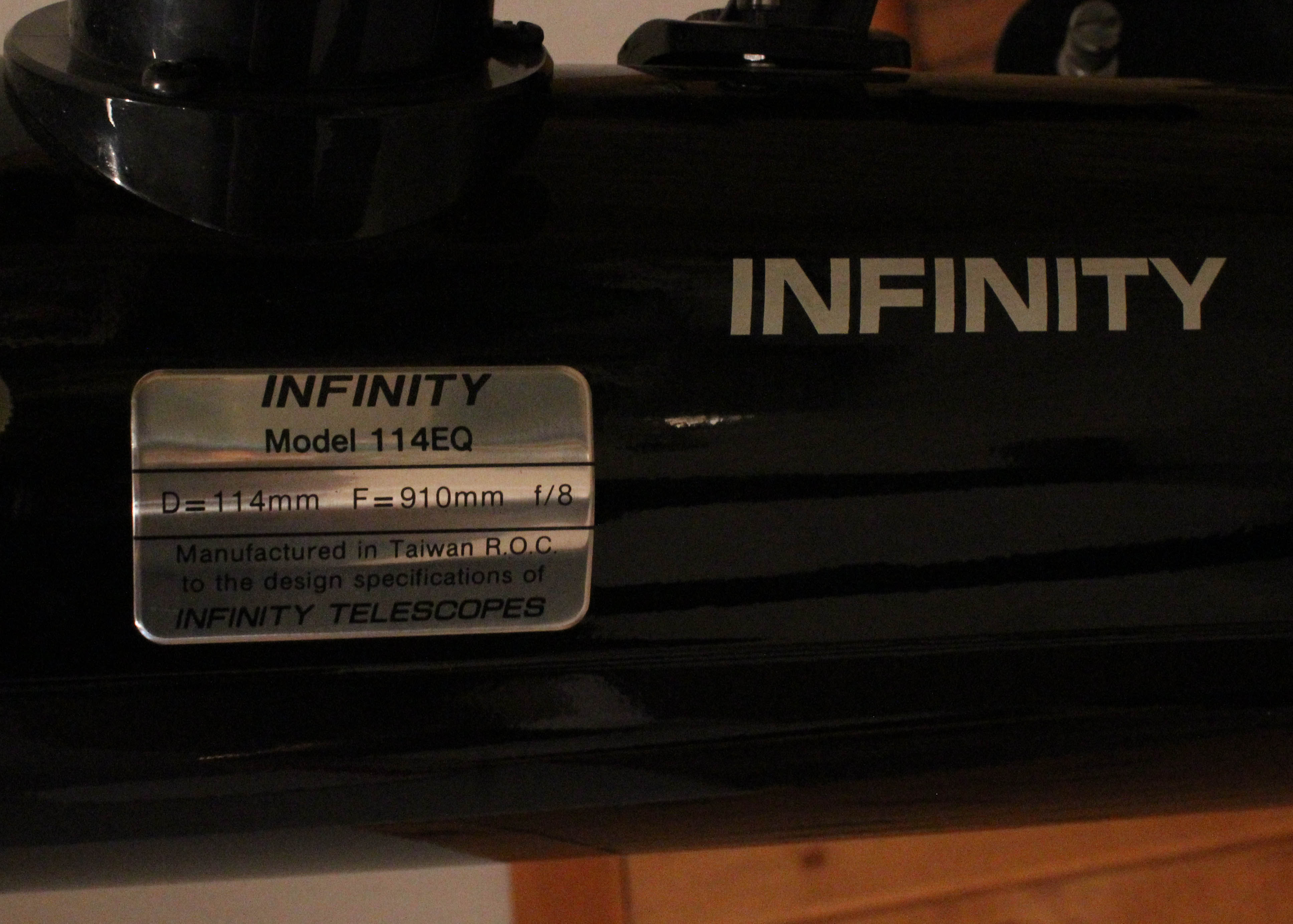 "Infinity" Model 114EQ Telescope with Stand