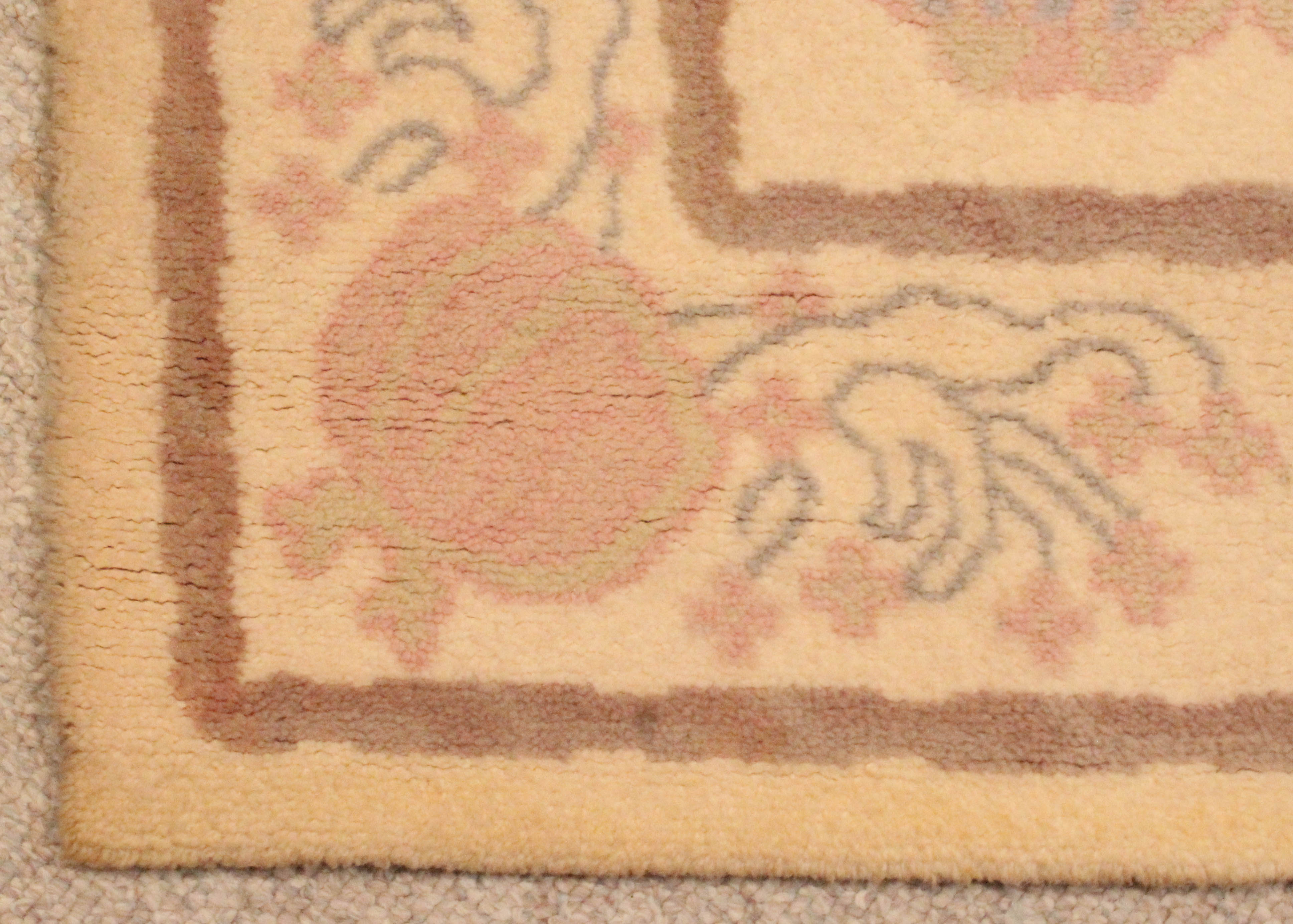 Semi Antique Area Rug with Shell Pattern