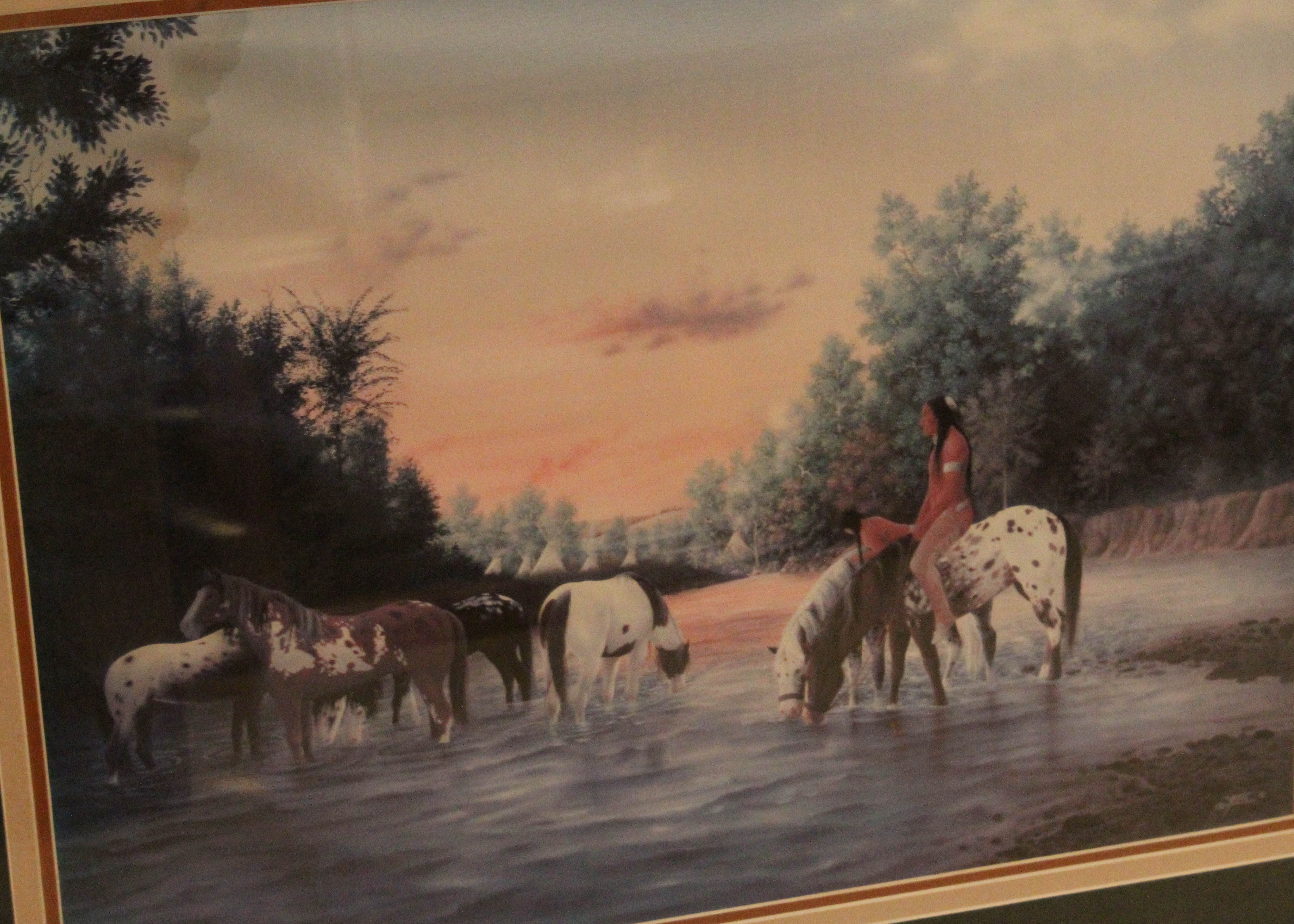 Pair of Framed Offset Lithographs of Native Americans