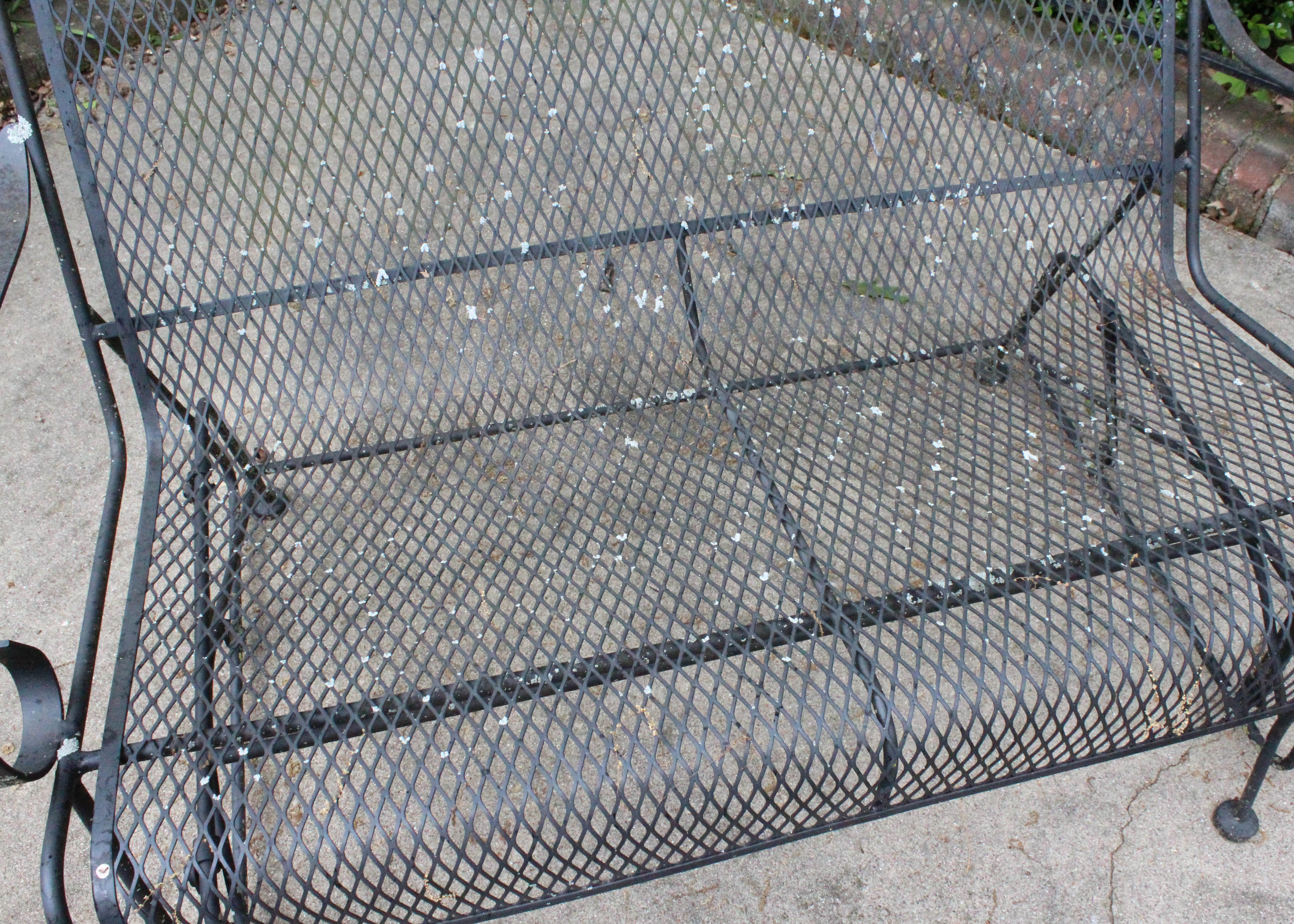 Wrought Iron Patio Gliding Bench