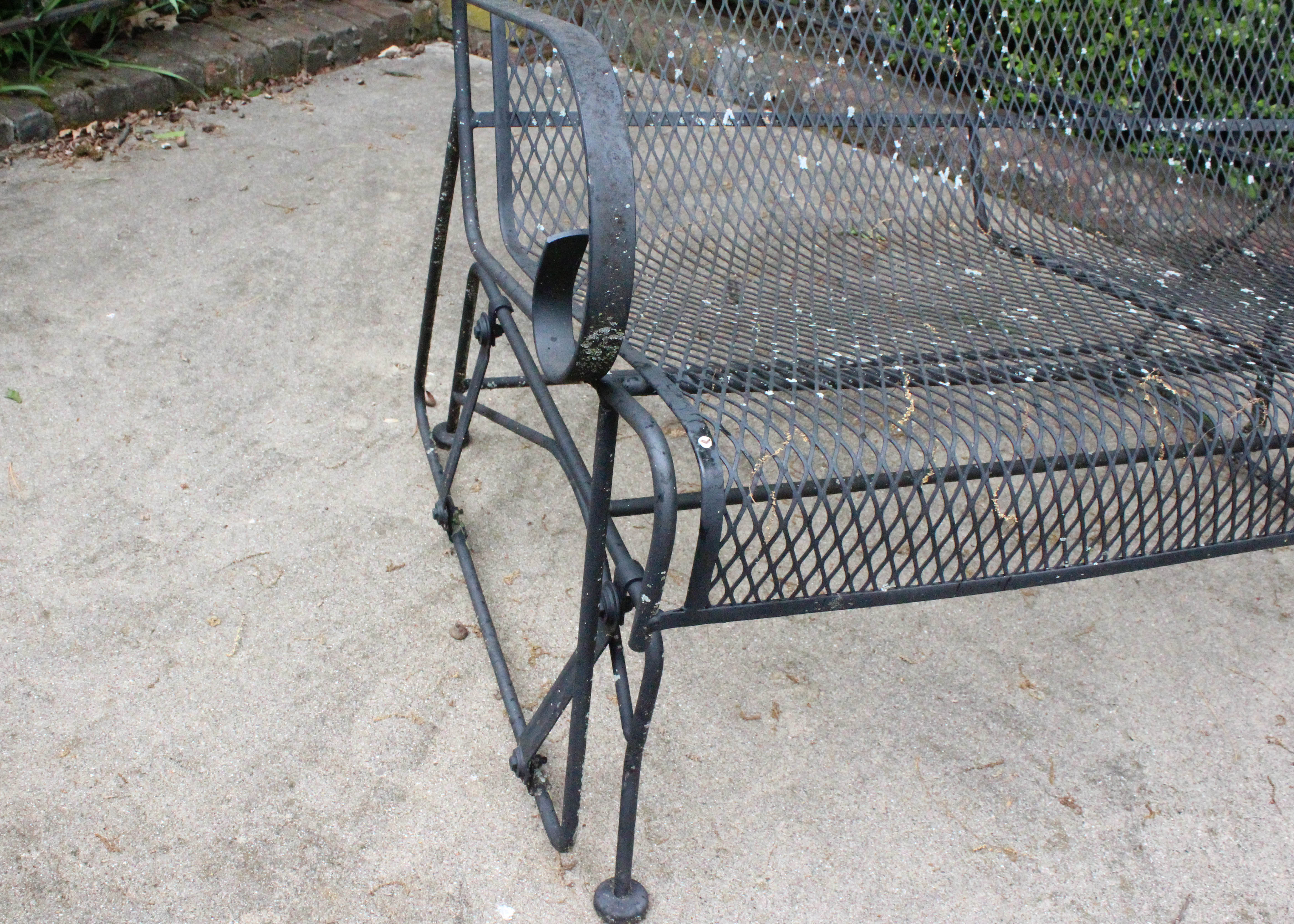 Wrought Iron Patio Gliding Bench