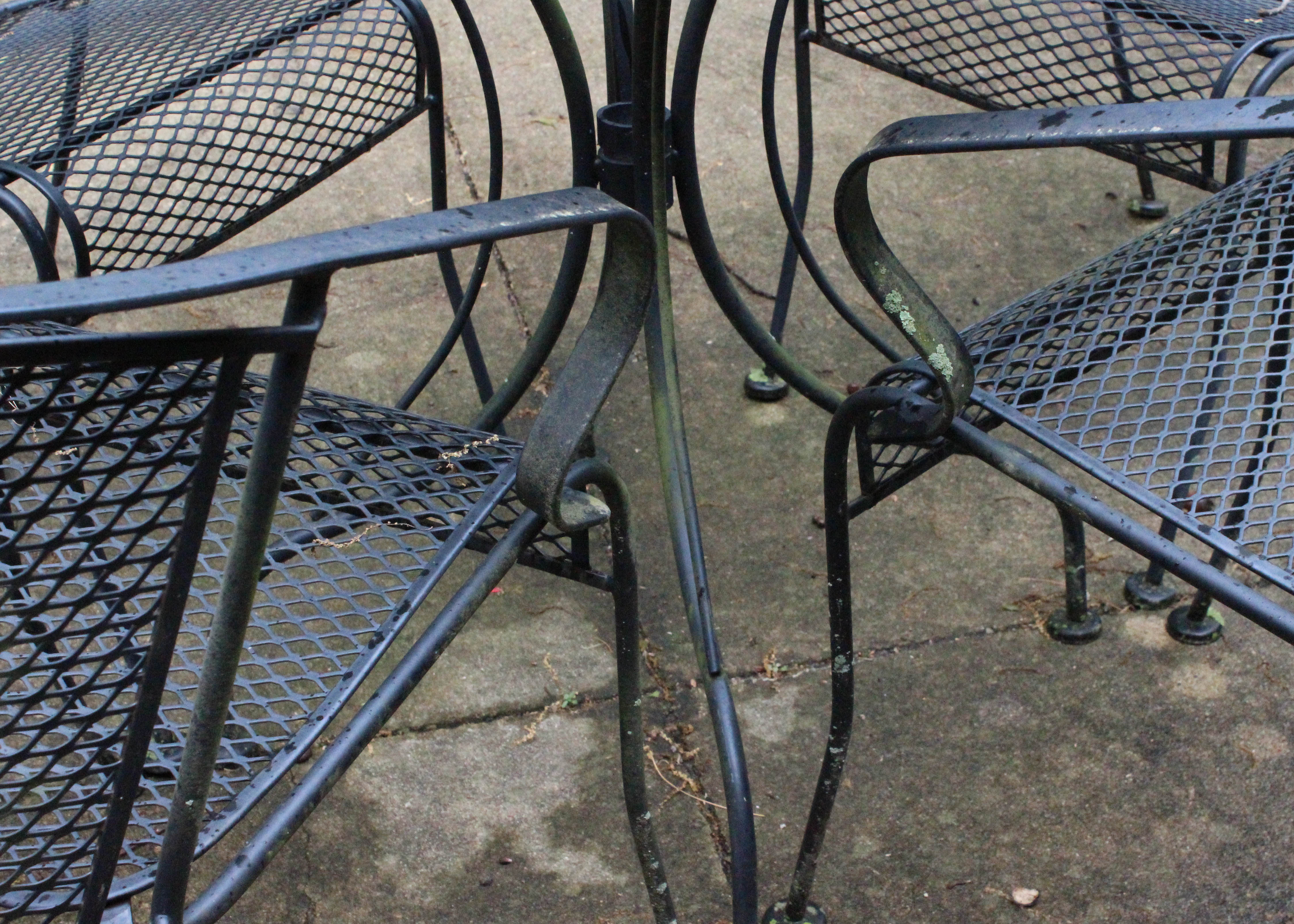 Wrought Iron Patio Table and Chair Set