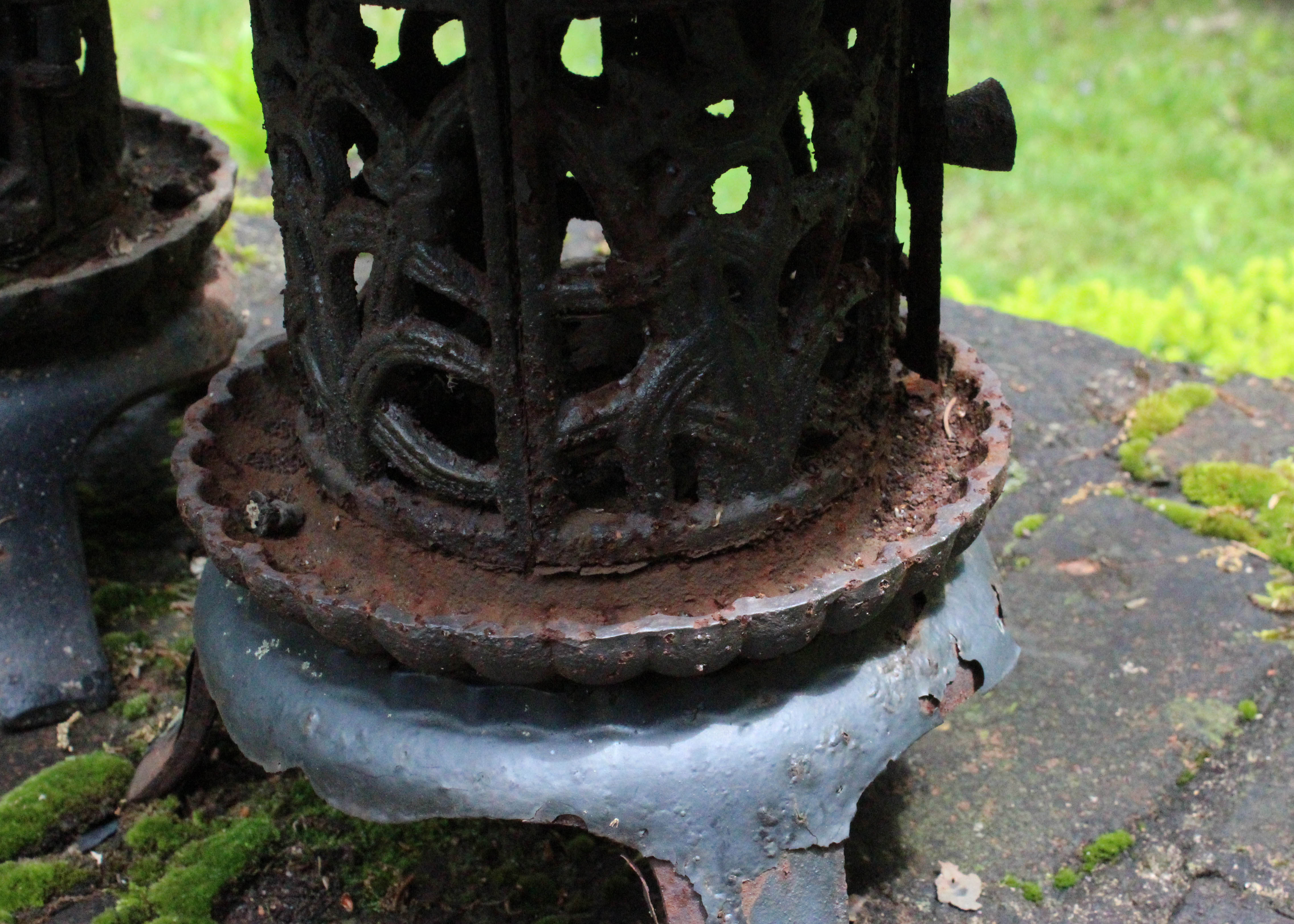 Pair of Cast Iron Garden Lanterns