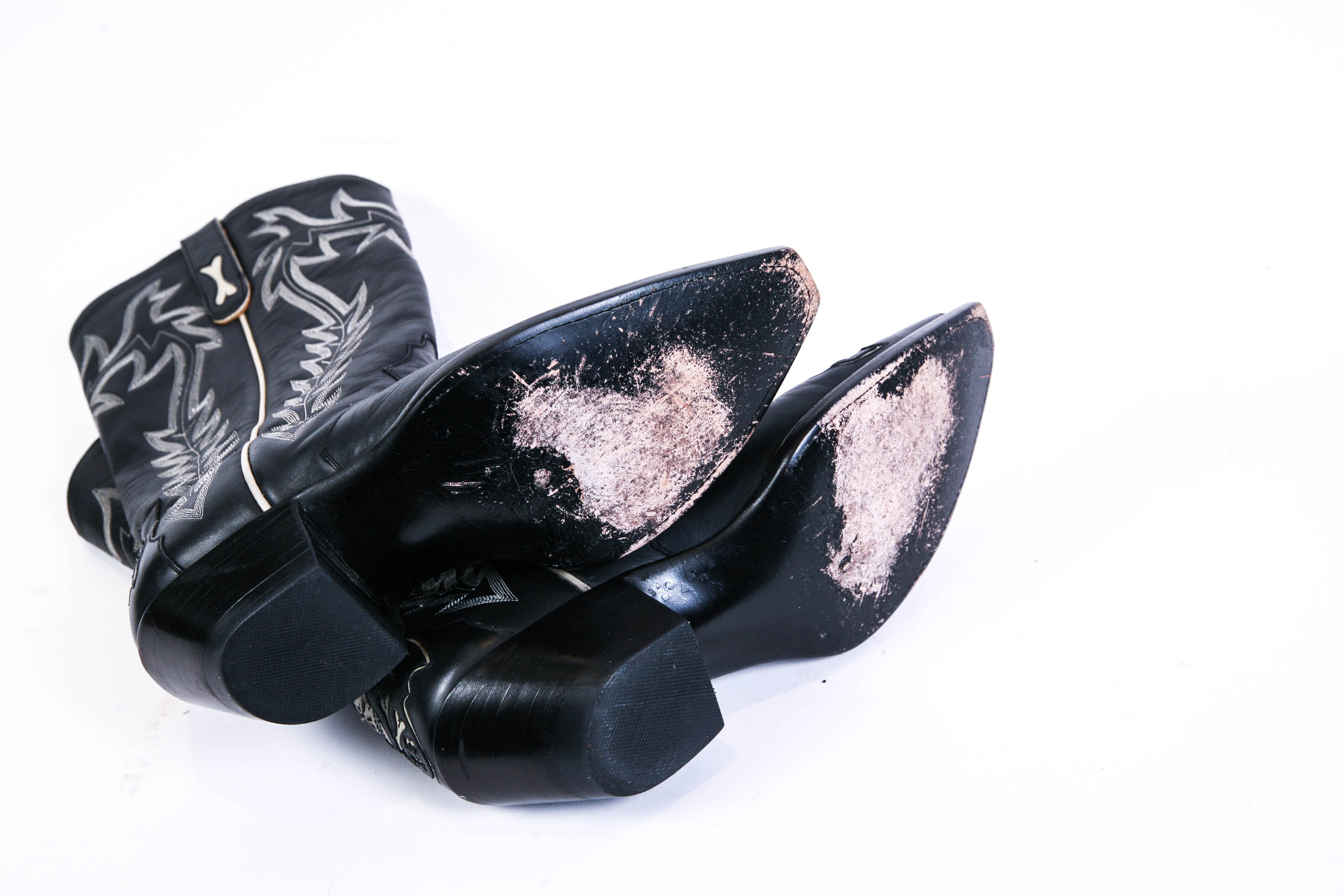 Liberty "Killaz" Black Leather Western Cowboy Boots Size 8B