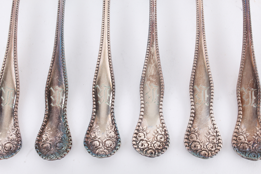 Antique E.H.H Smith Silver Co. Silver Plated Monogrammed Dinner Forks