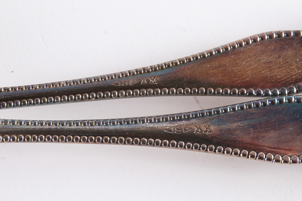 Antique E.H.H Smith Silver Co. Silver Plated Monogrammed Dinner Forks