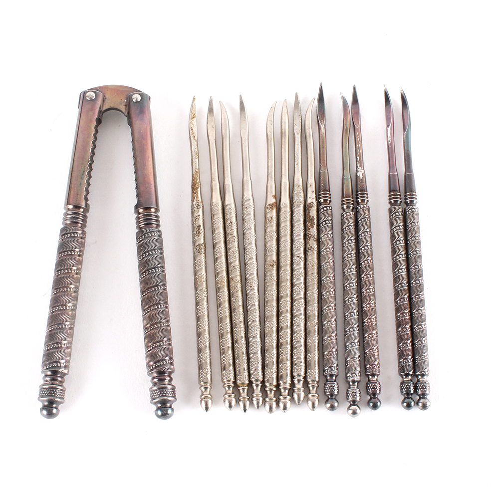 Vintage Silver Plated Nutcracker and Picks