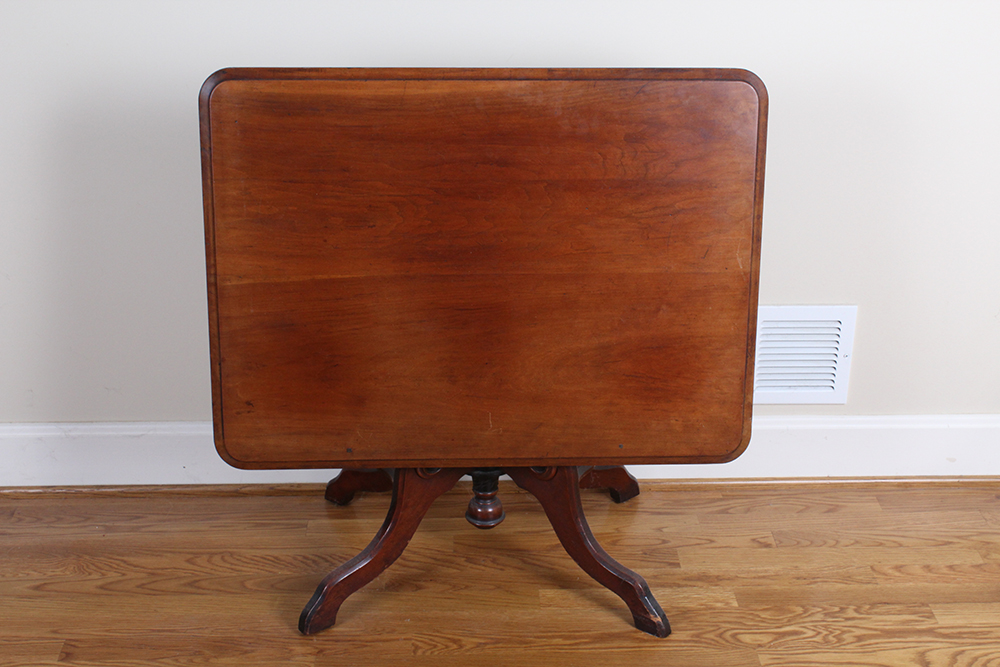Late 1800's Walnut G.W. Gates Patent Rotary Folding Table