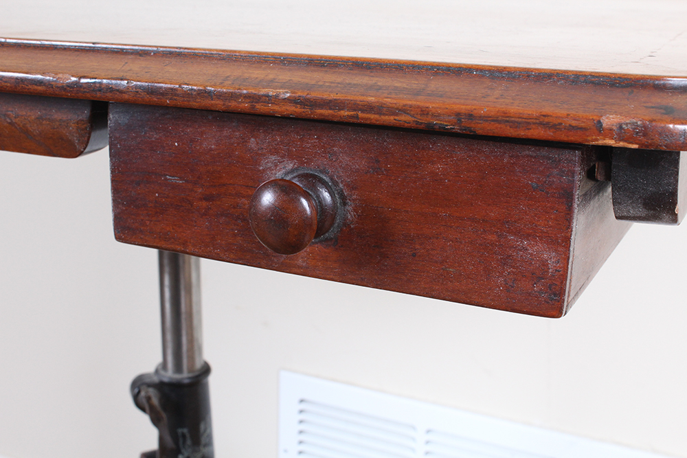 Late 1800's Walnut G.W. Gates Patent Rotary Folding Table