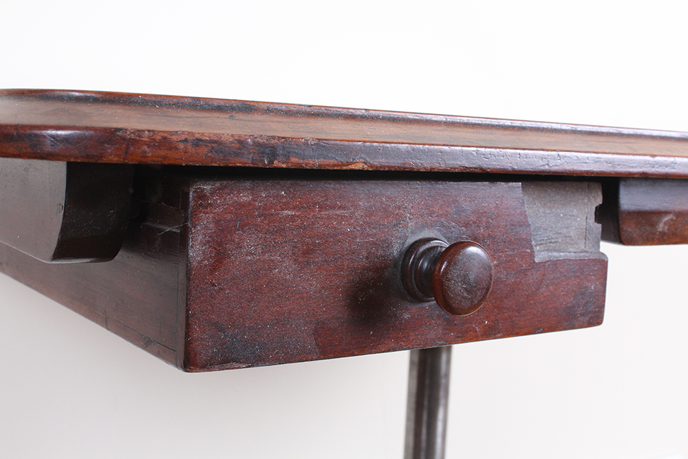 Late 1800's Walnut G.W. Gates Patent Rotary Folding Table