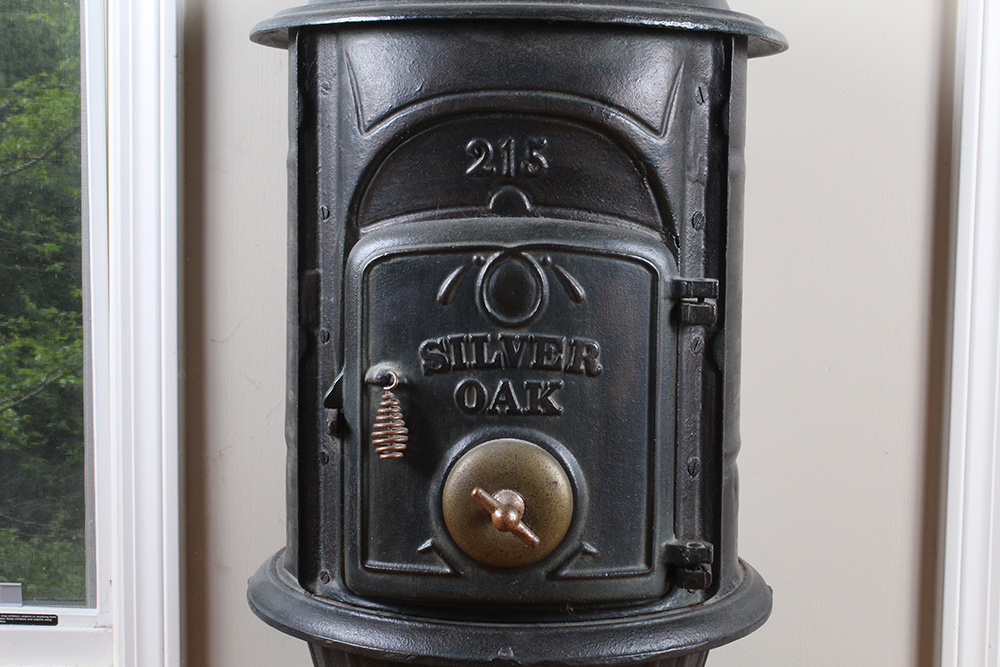 Silver Oak Cast Iron Wood Burning Parlor Stove