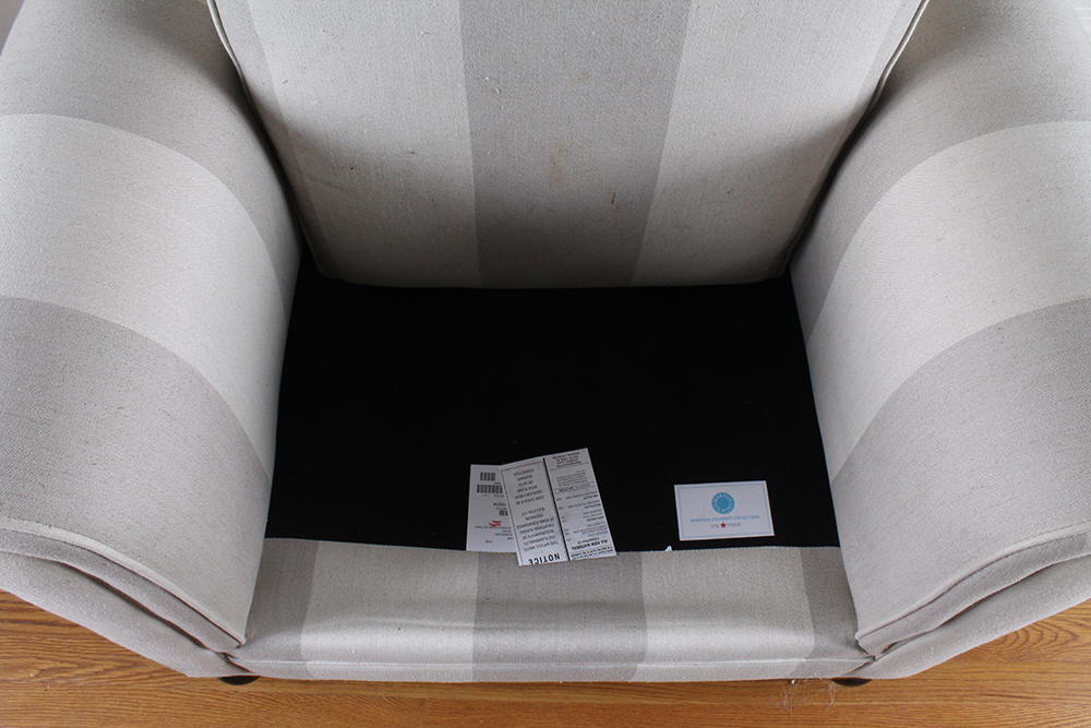 Upholstered Club Armchair and Ottoman from the Martha Stewart Collection