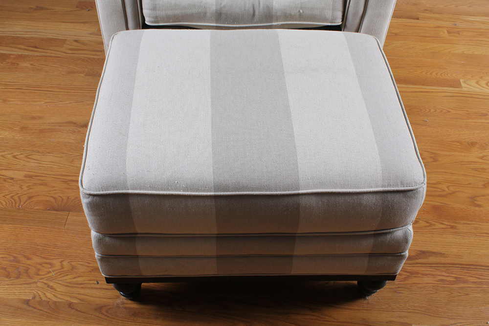 Upholstered Club Armchair and Ottoman from the Martha Stewart Collection