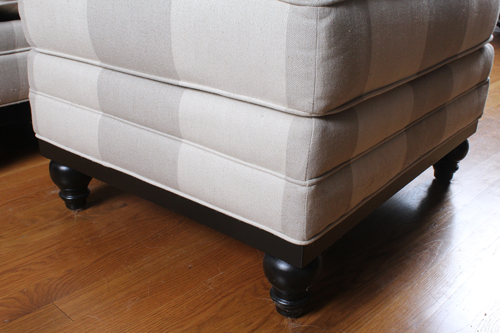 Upholstered Club Armchair and Ottoman from the Martha Stewart Collection