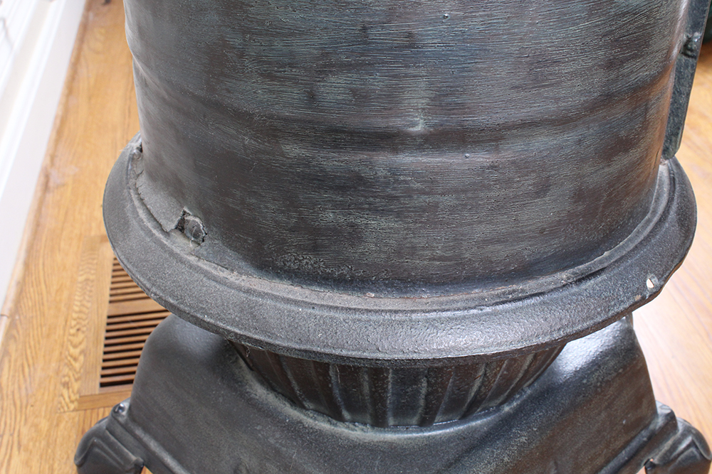 Silver Oak Cast Iron Wood Burning Parlor Stove