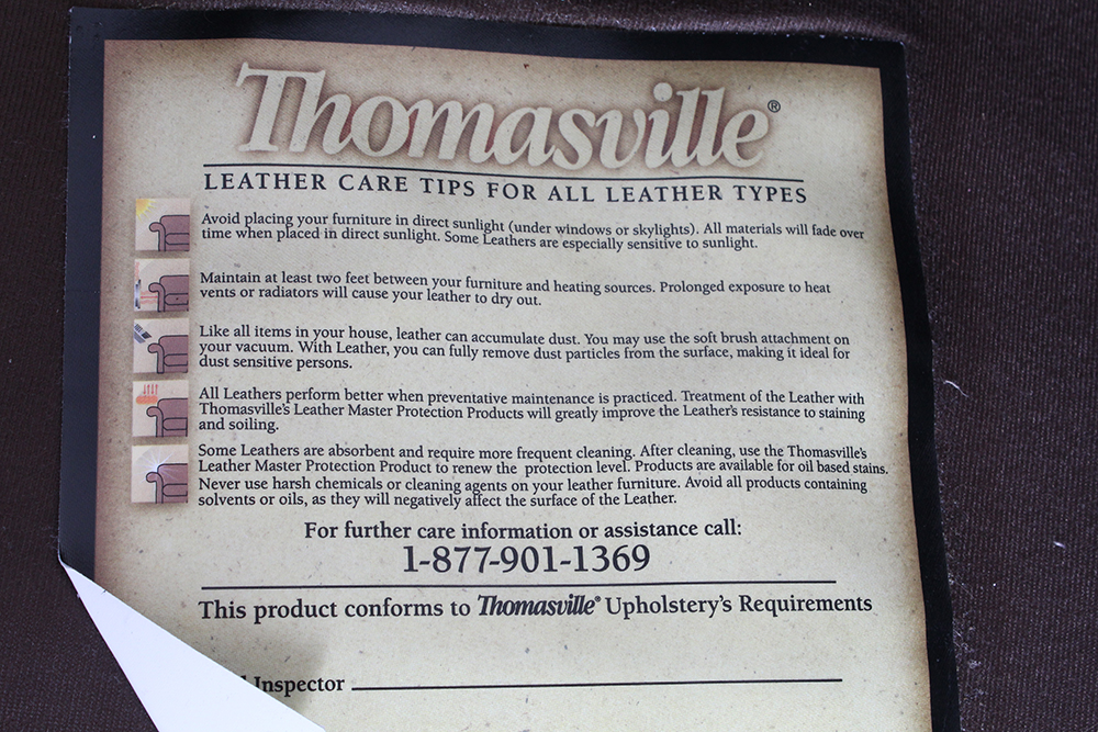 Thomasville Leather Wingback Recliner