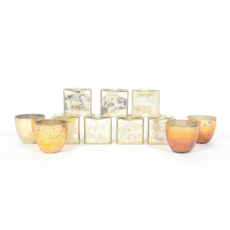 Collection of Glass Candle Holders