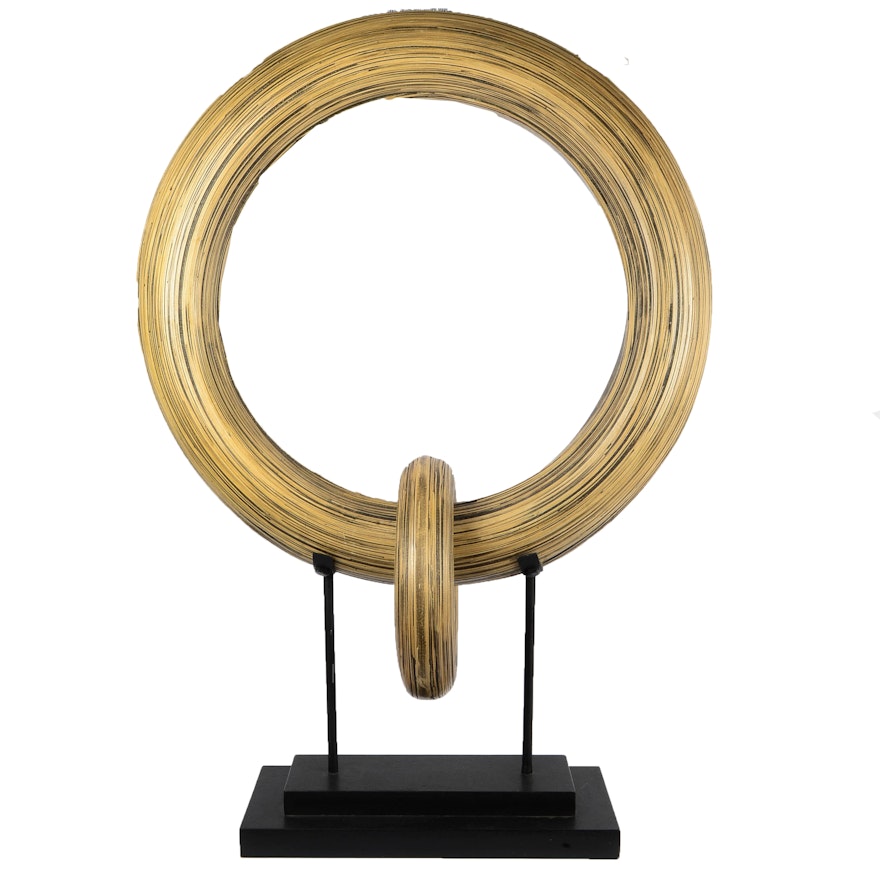 Modern Bamboo Ring Sculpture