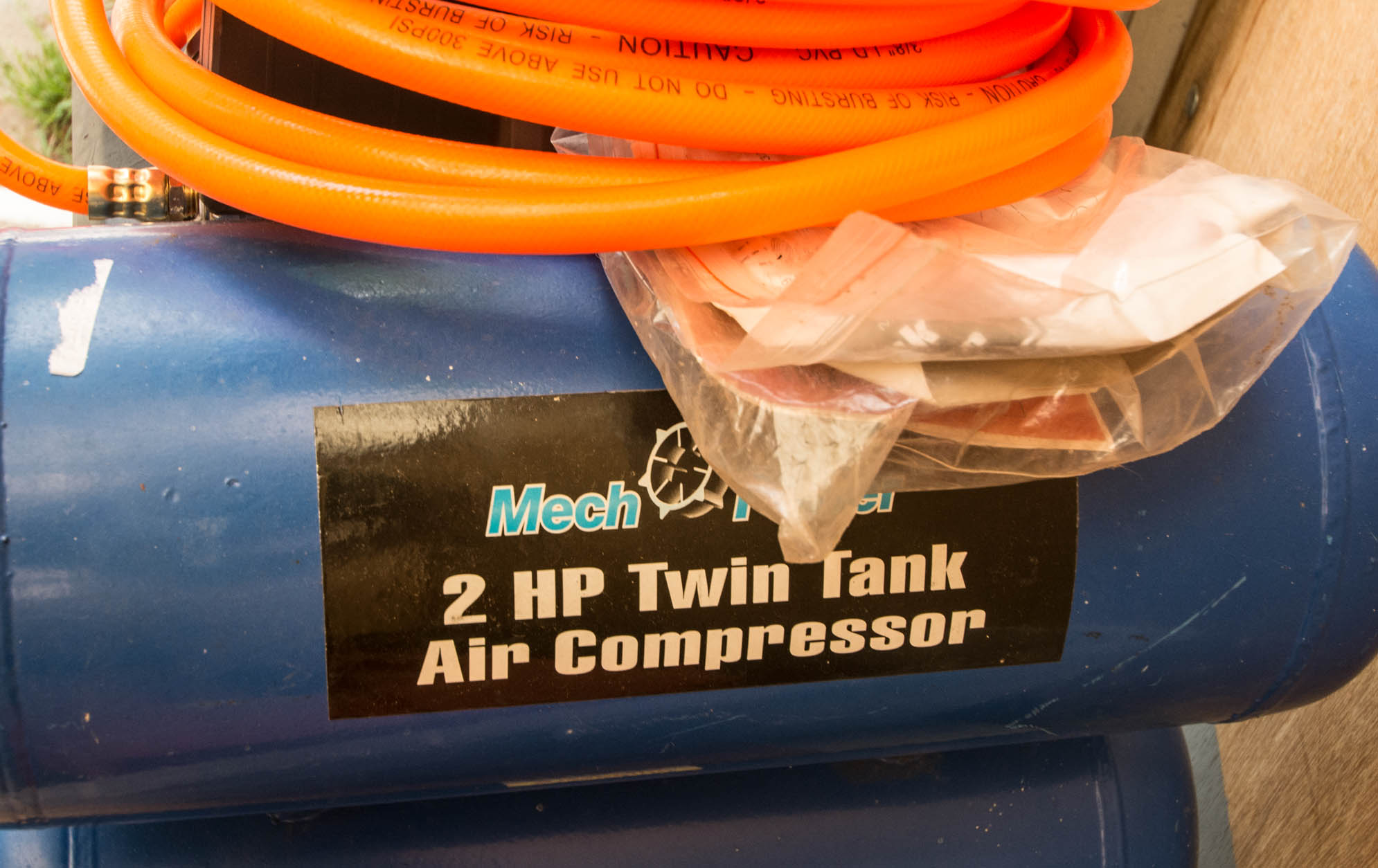 Mech Power Two HP Twin Tank Air Compressor