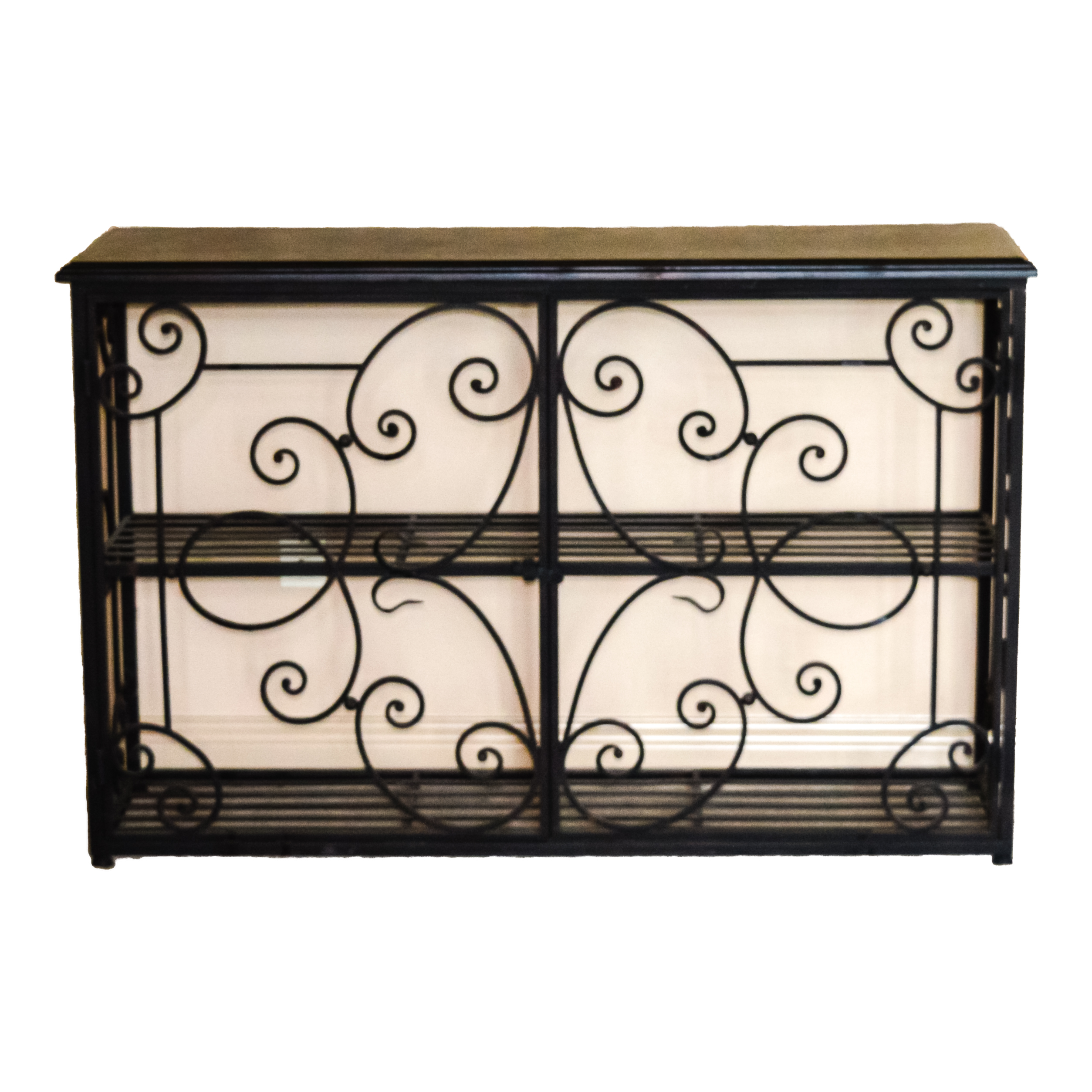 Wrought Iron Accent Cabinet