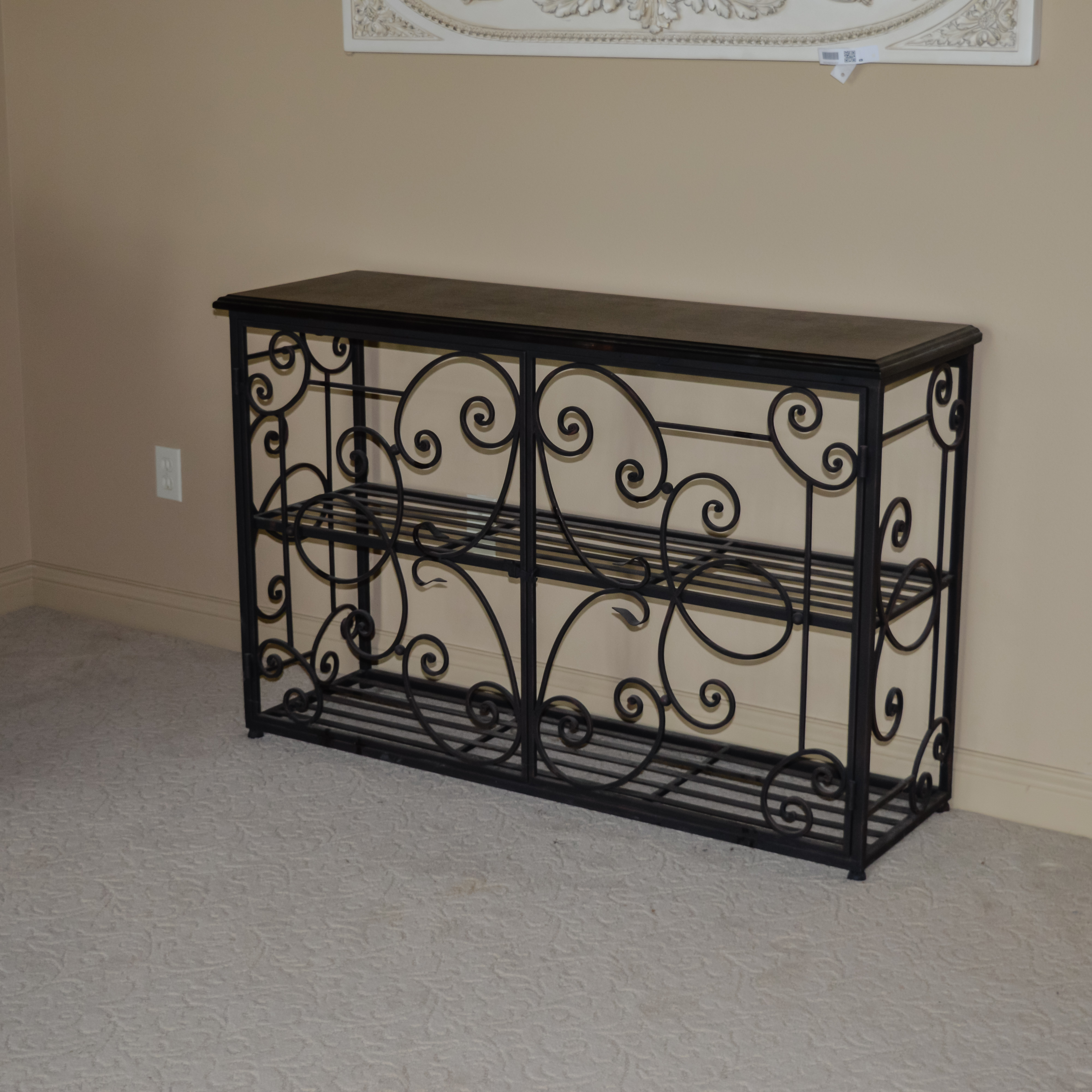 Wrought Iron Accent Cabinet