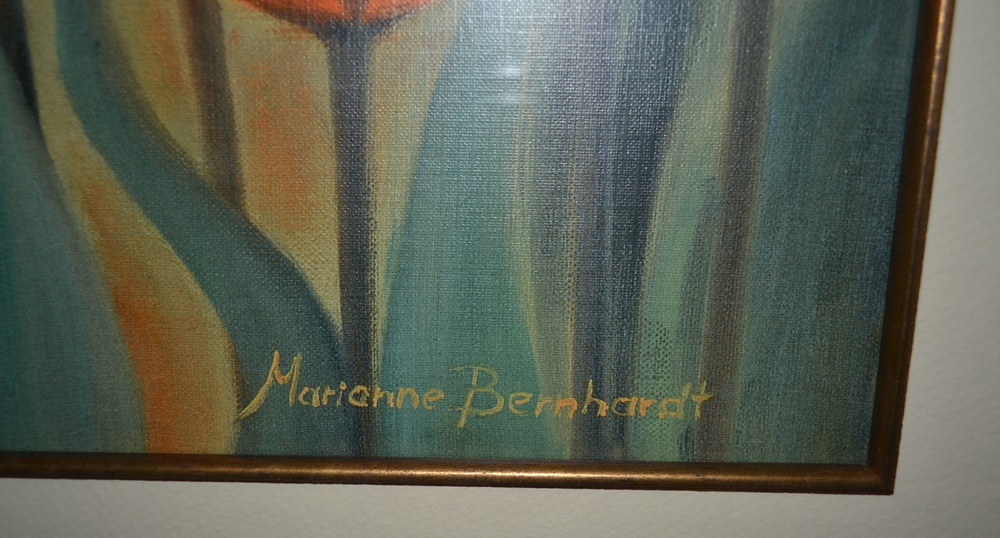 Framed Marianne Bernhardt "Fruhlingsgarten" Offset Lithograph