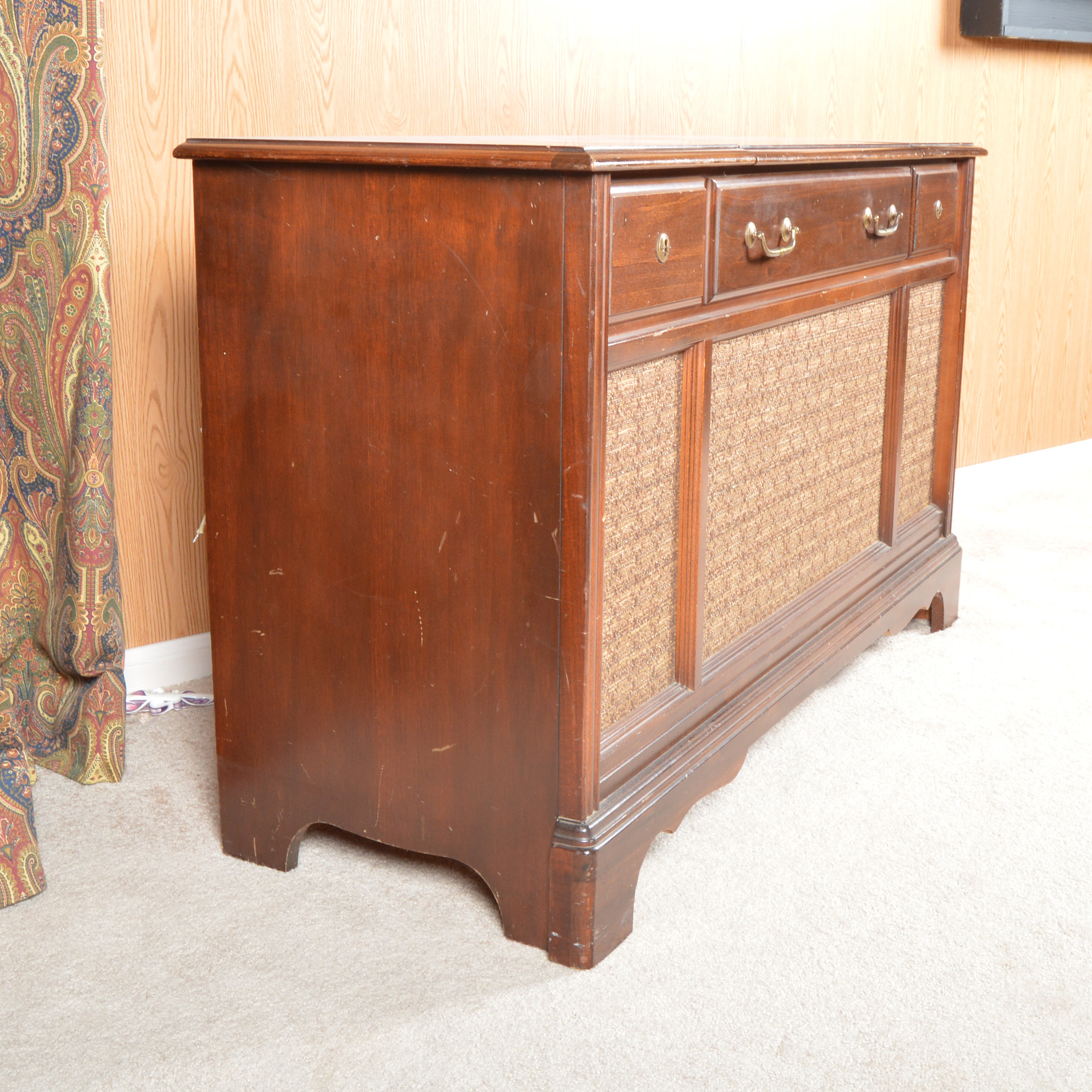 Vintage Admiral AM/FM Stereo Multiplex Console Cabinet with Turntable