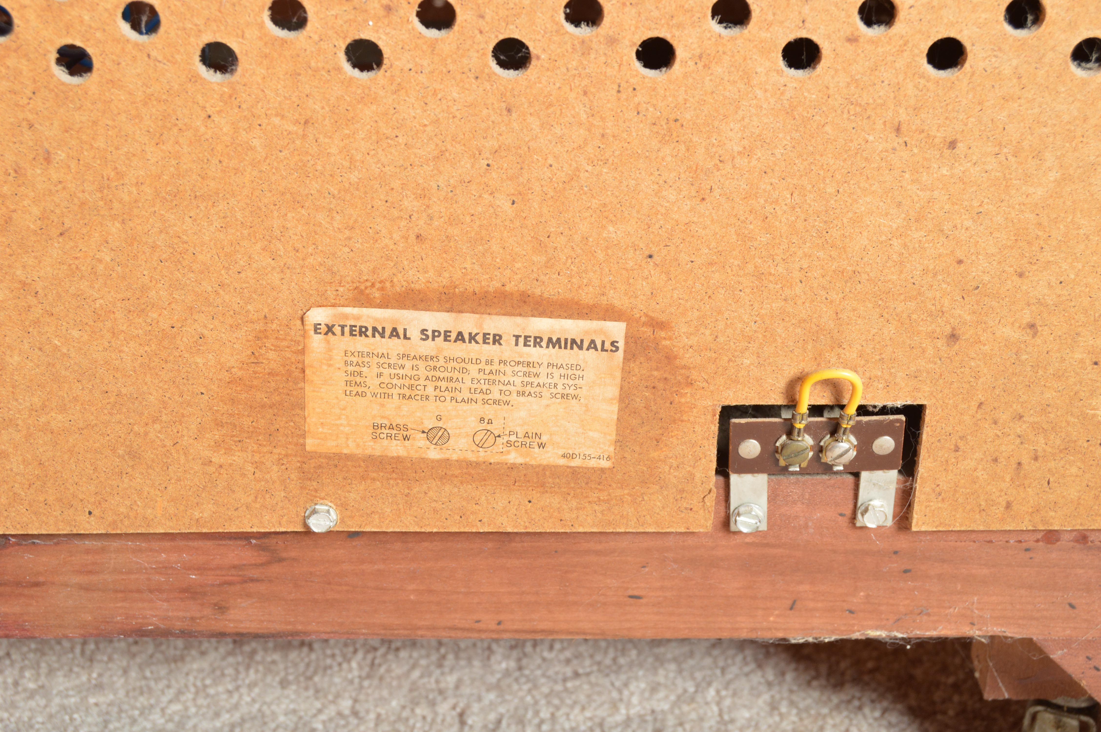 Vintage Admiral AM/FM Stereo Multiplex Console Cabinet with Turntable