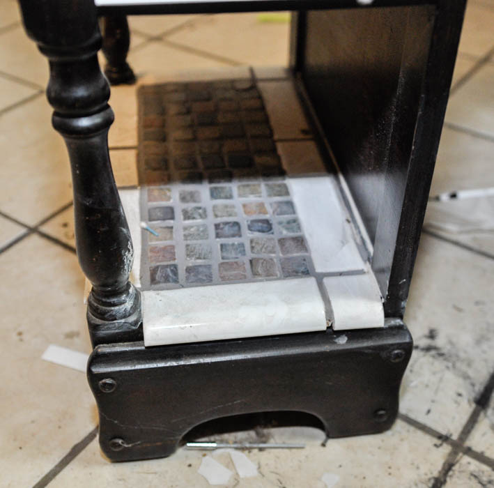Hide Covered Desk and Stool