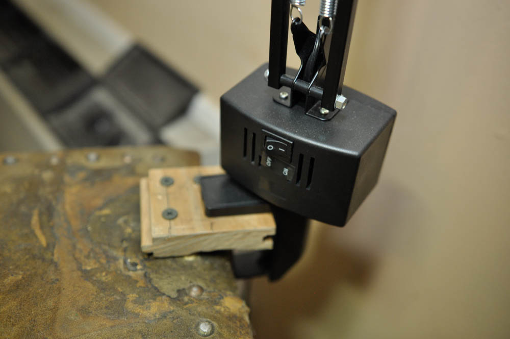 Hide Covered Desk and Stool