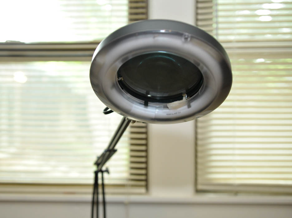 Hide Covered Desk and Stool