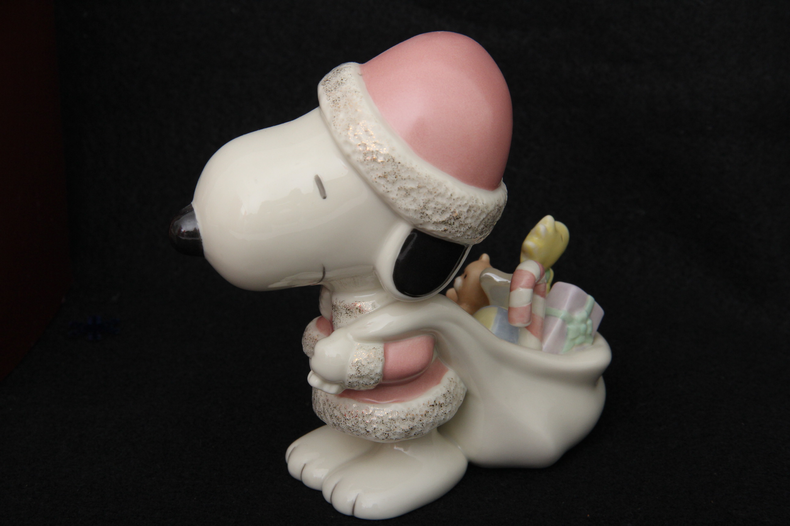 Set of Five Lenox Christmas Snoopy  and Woodstock Figurines