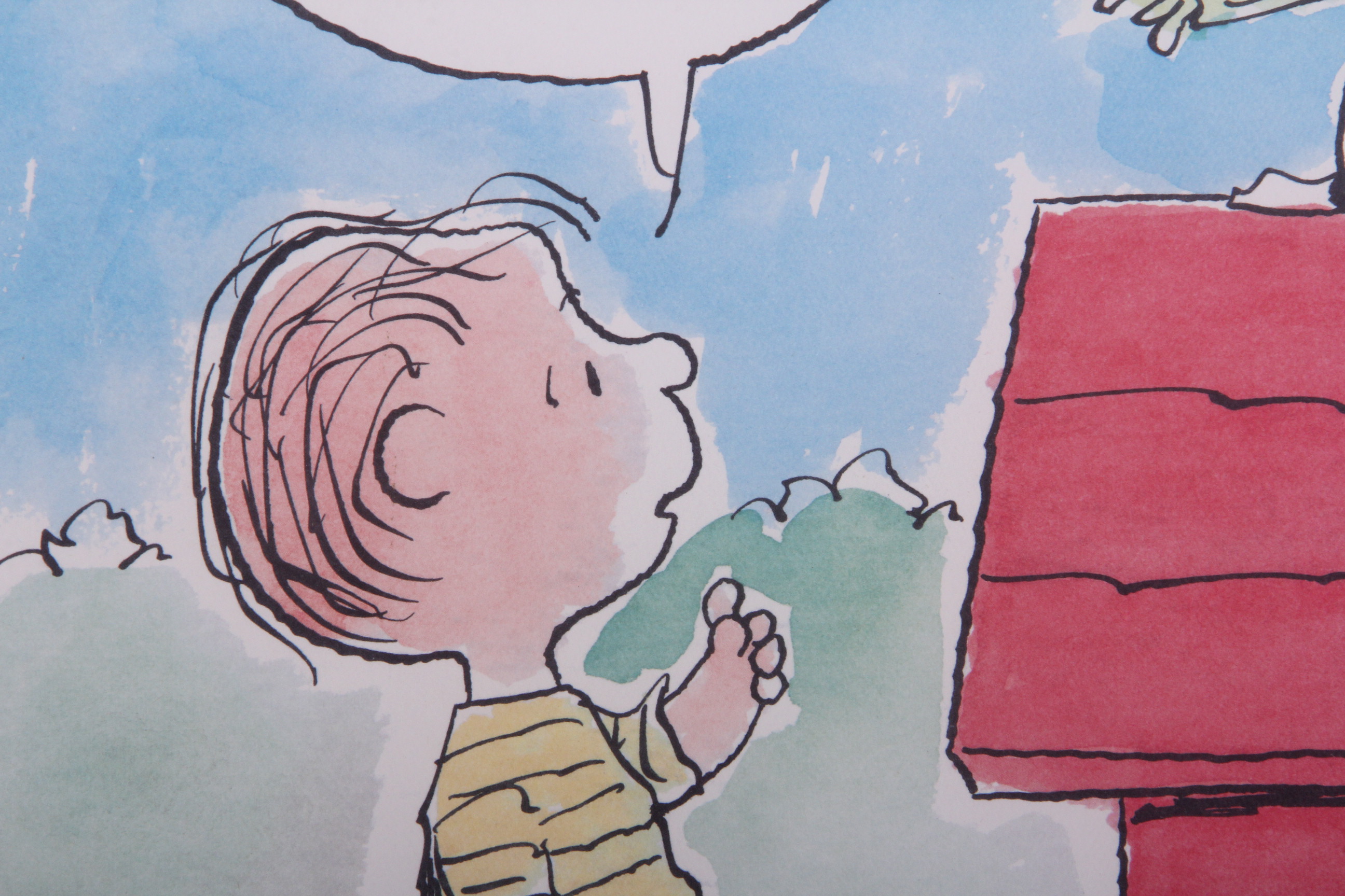 Limited Edition Signed Charles Schulz Lithograph "Flying Ace"